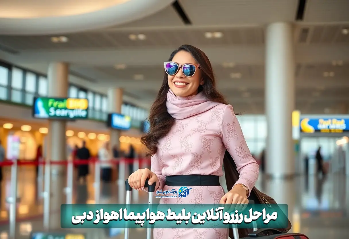 مراحل رزرو آنلاین بلیط هواپیما اهواز دبی